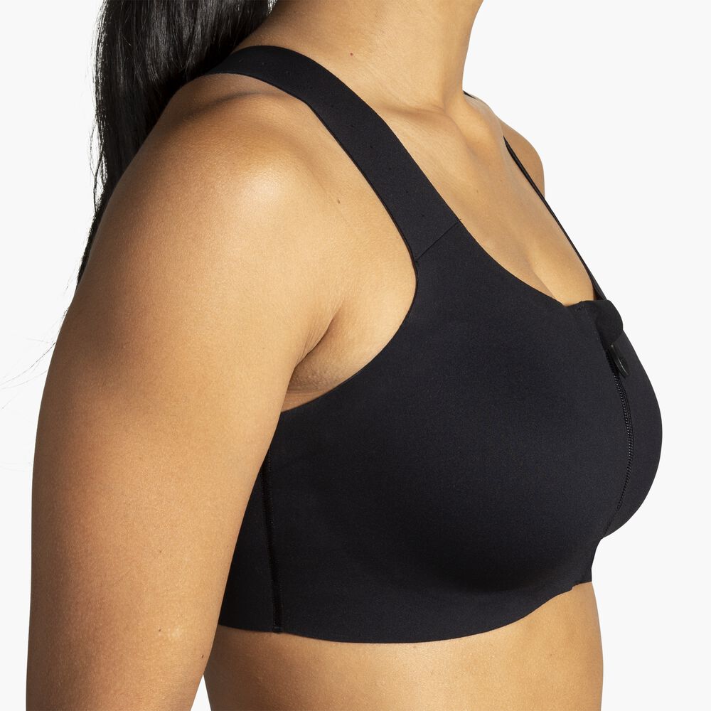 Brooks Zip 2.0 Sports Bra - Schwarz