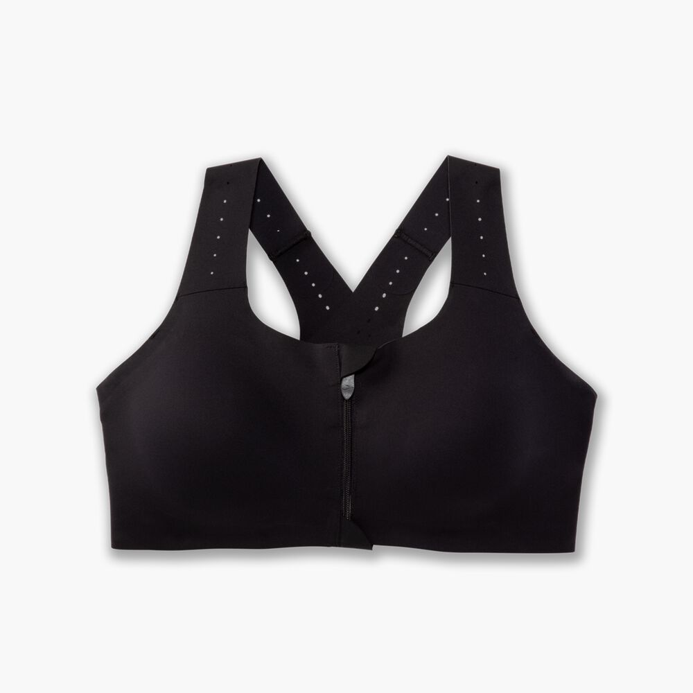 Brooks Zip 2.0 Sports Bra - Schwarz