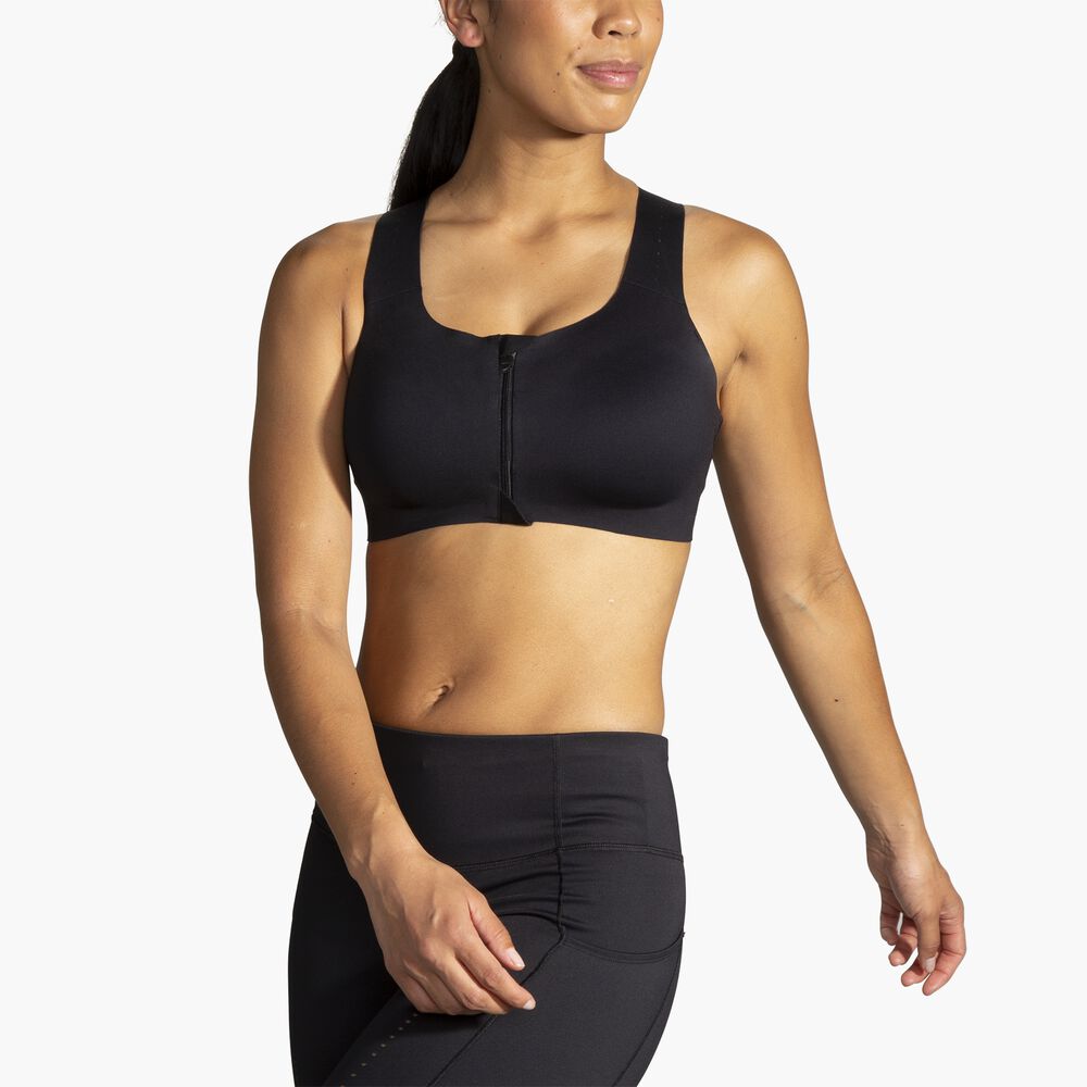 Brooks Zip 2.0 Sports Bra - Schwarz