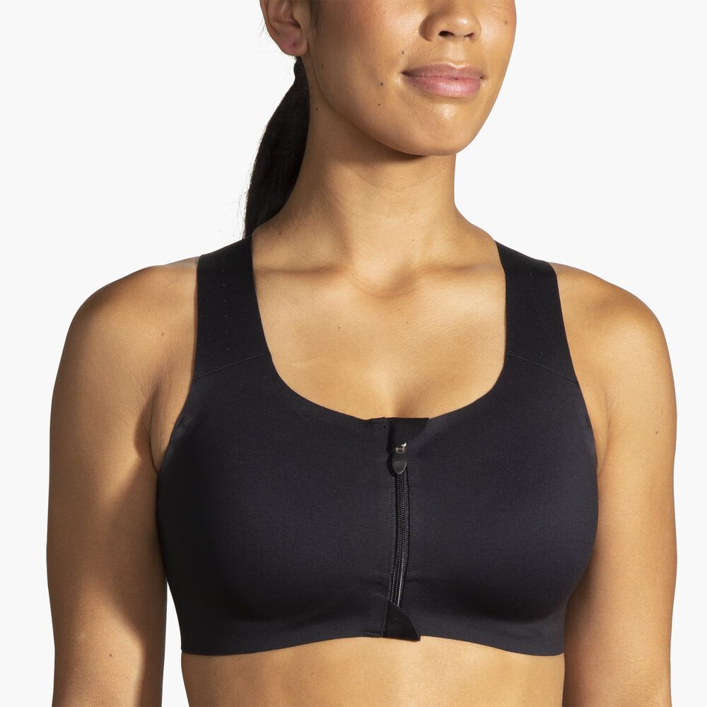Brooks Zip 2.0 Sports Bra - Schwarz