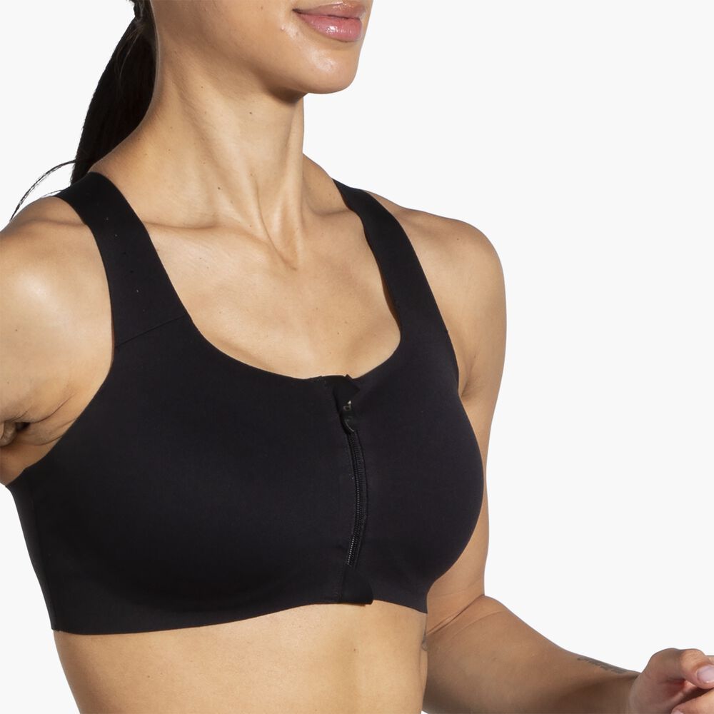 Brooks Zip 2.0 Sports Bra - Schwarz