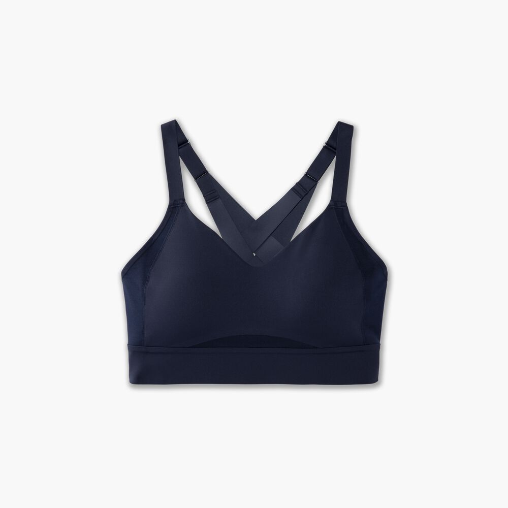 Brooks Interlace Sports Bra - Marineblau