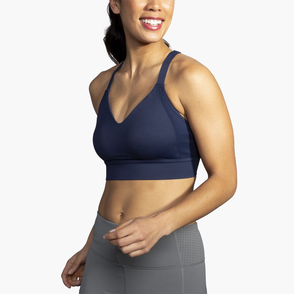 Brooks Interlace Sports Bra - Marineblau