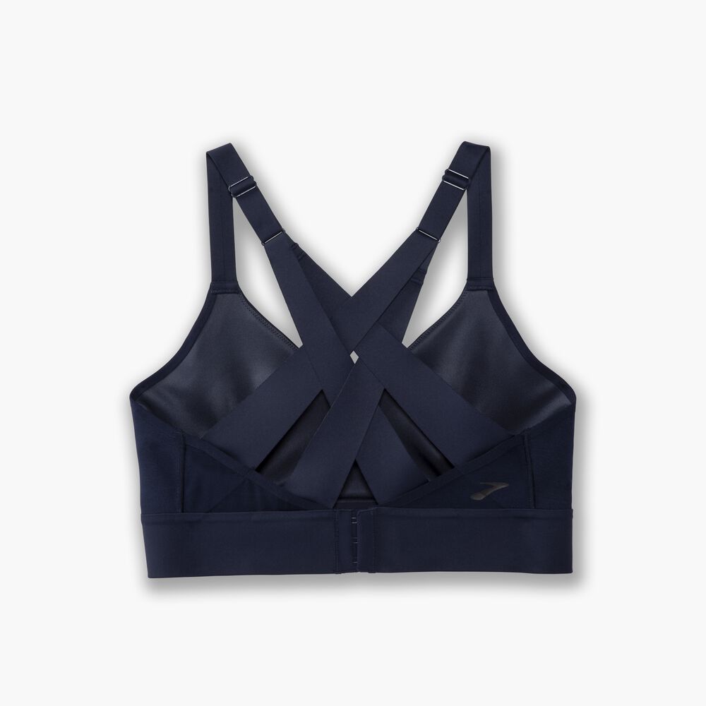 Brooks Interlace Sports Bra - Marineblau