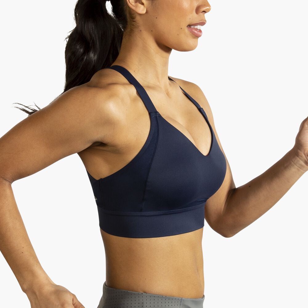 Brooks Interlace Sports Bra - Marineblau