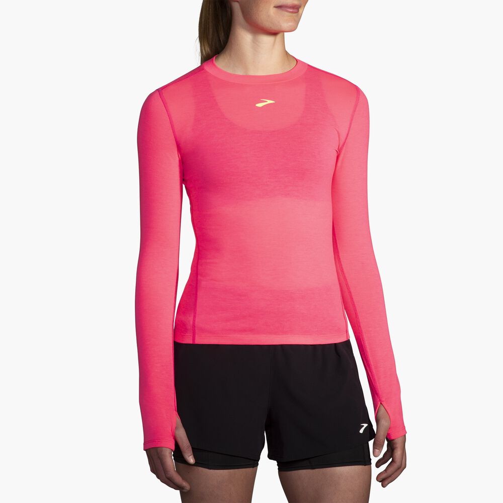 Brooks High Point Long Sleeve - Neo Pink