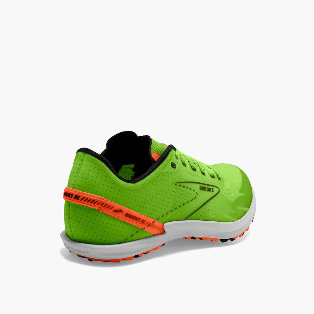 Brooks Draft XC Spikeless - Green Gecko/Rotorange/Weiß