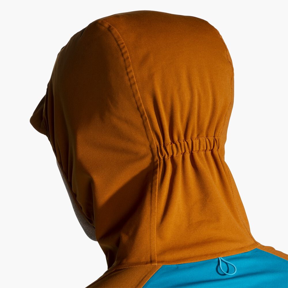 Brooks High Point Waterproof Jacket - Pazifik/Haselnussholz/Ocker