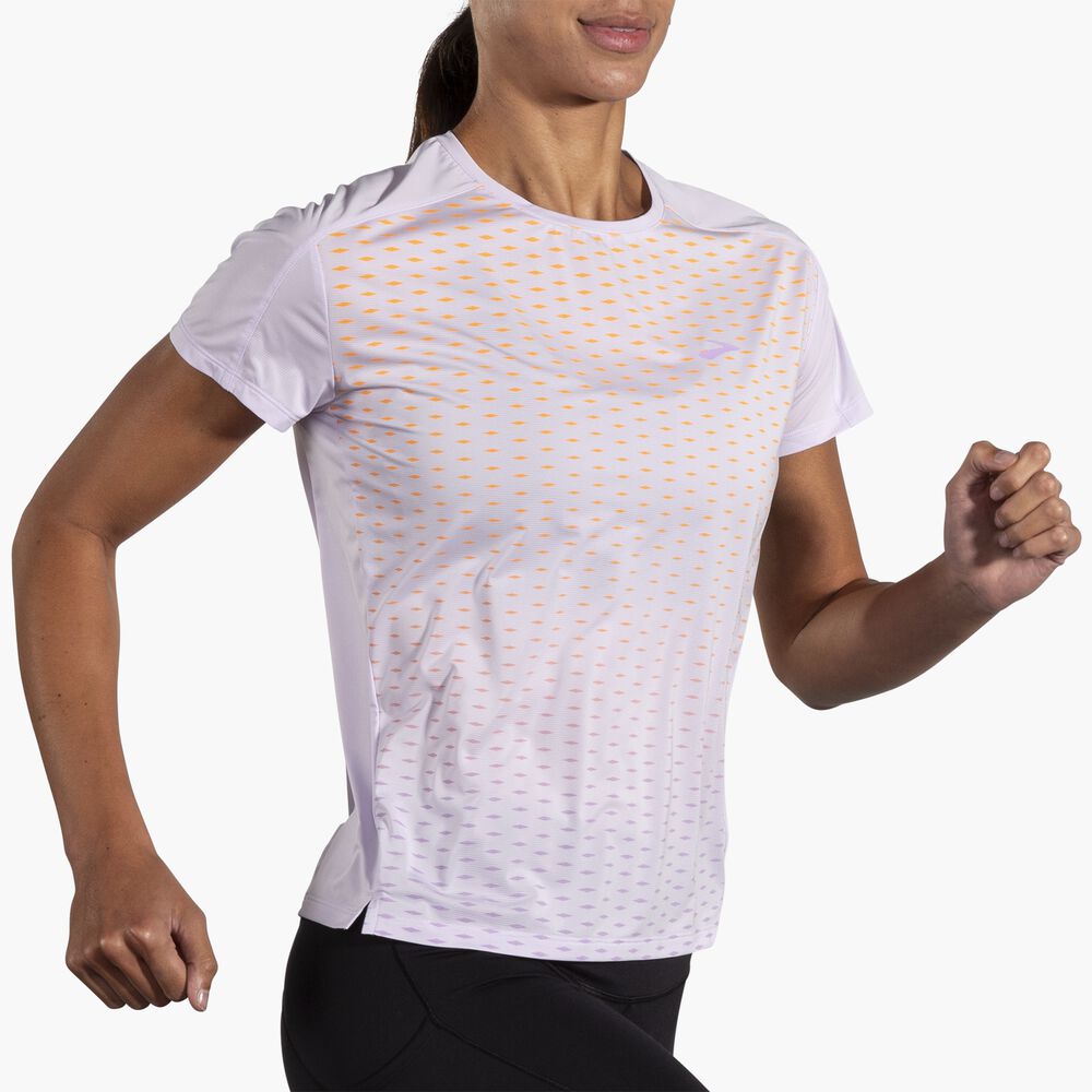 Brooks Sprint Free Short Sleeve 2.0 - Hellviolett/Recharge