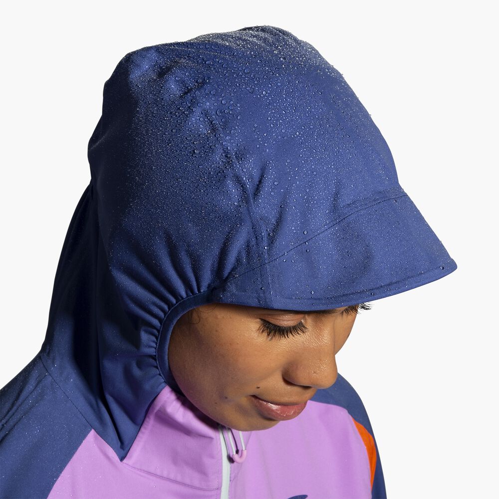 Brooks High Point Waterproof Jacket - Hellschiefer/Leuchtorange/Ägäis