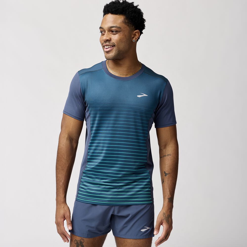 Brooks Atmosphere Short Sleeve 3.0 - Setting Stripe