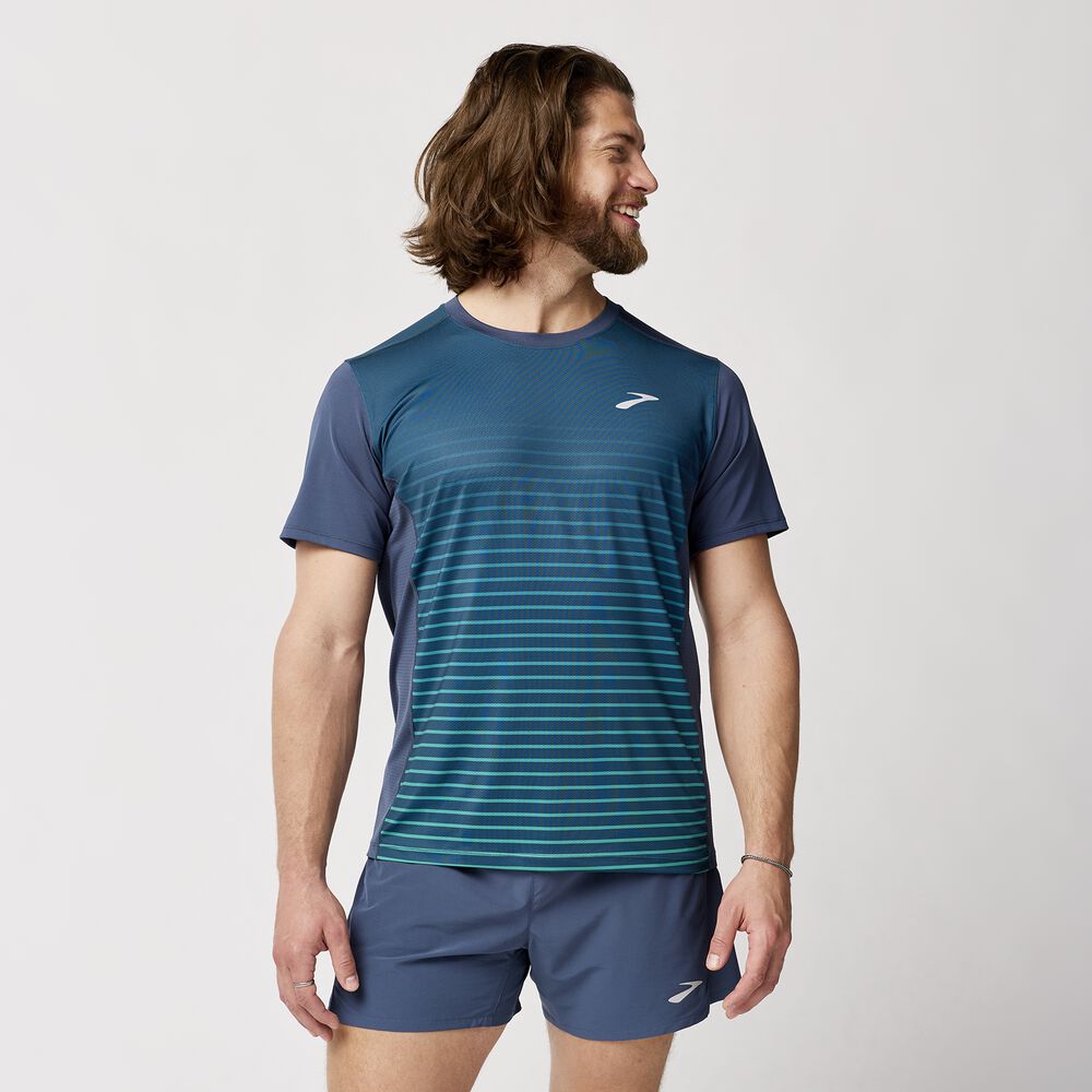 Brooks Atmosphere Short Sleeve 3.0 - Setting Stripe