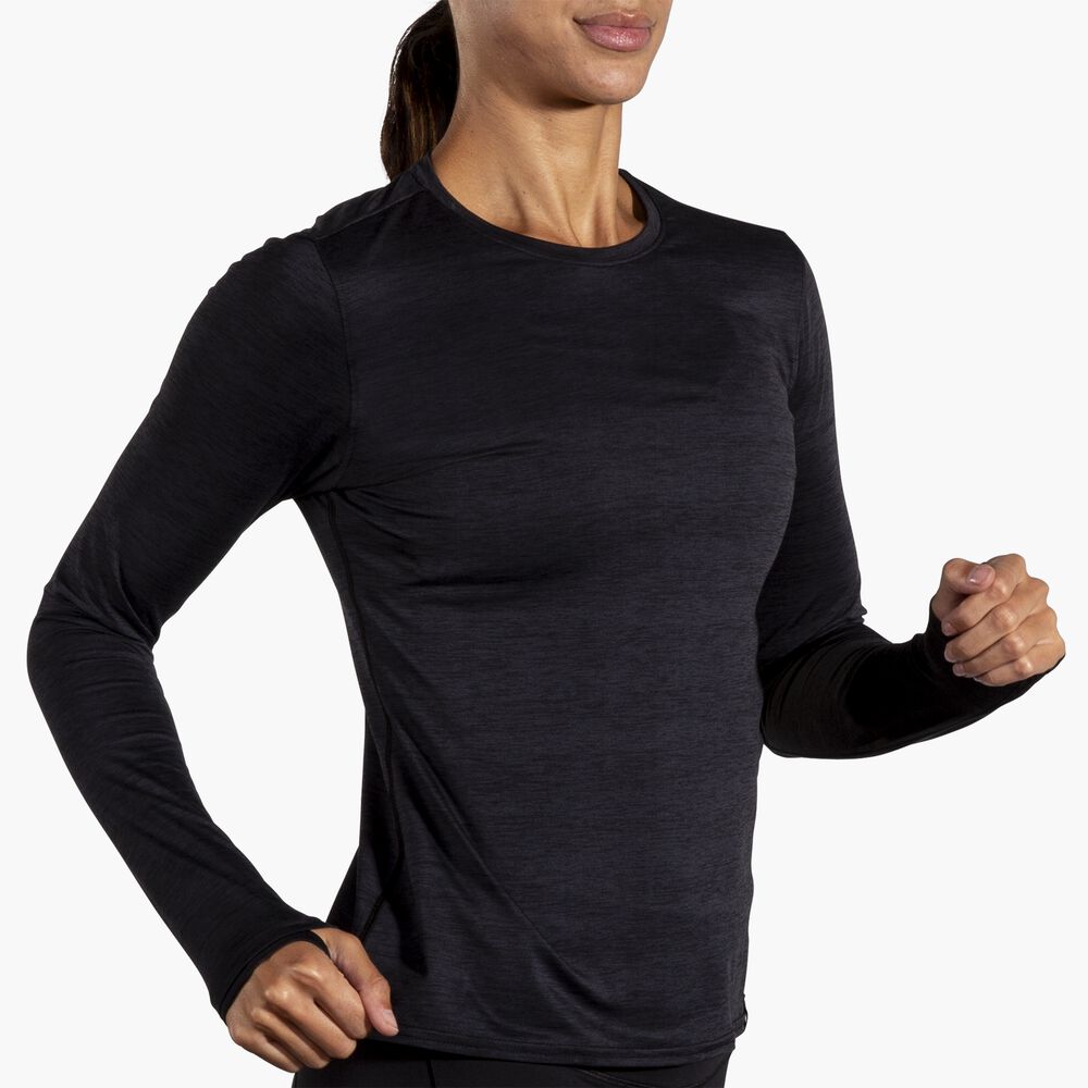 Brooks Luxe Long Sleeve - Hellschwarz