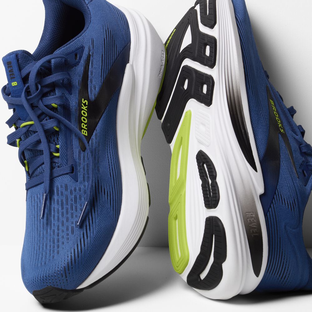 Brooks Revel 8 - Marine Pfingstrose/Schwarz/Acid Lime