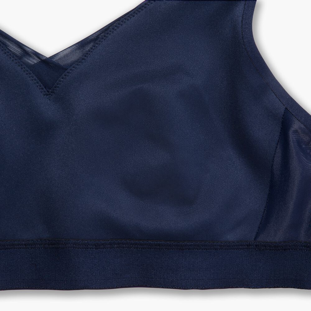 Brooks Convertible Sports Bra - Matrix Navy Print