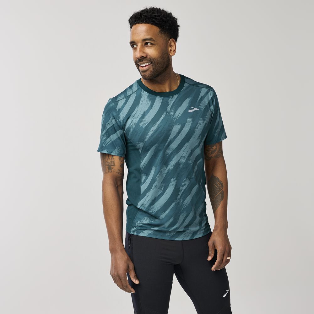 Brooks Atmosphere Short Sleeve 3.0 - Ultra Print/Deep Sea
