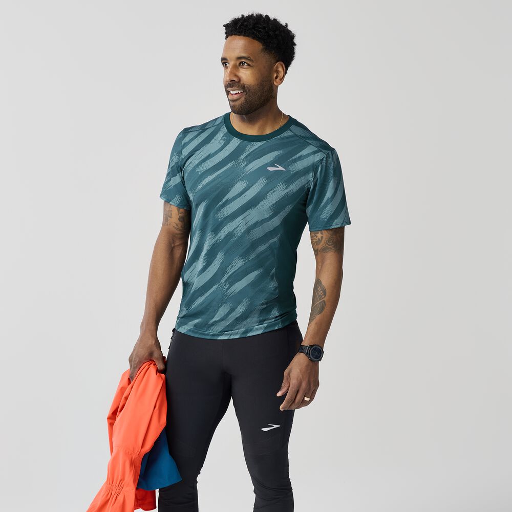 Brooks Atmosphere Short Sleeve 3.0 - Ultra Print/Deep Sea