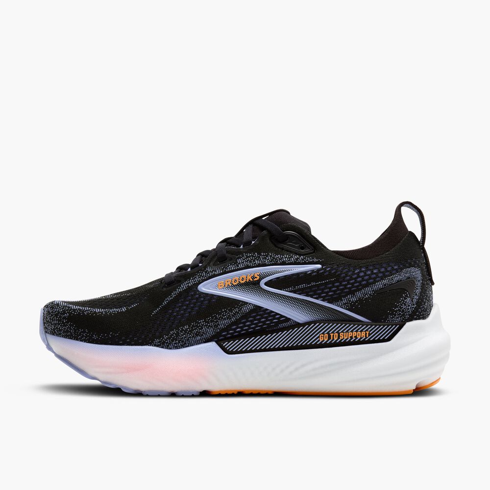 Brooks Glycerin GTS 22 - Schwarz/Blaureiher/Orange