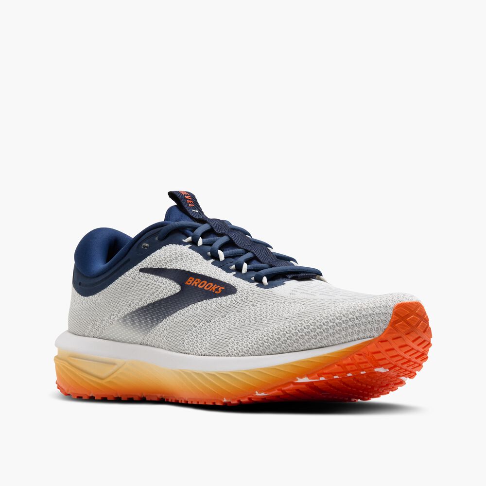 Brooks Revel 7 - Weiß/Peacoat/Orange