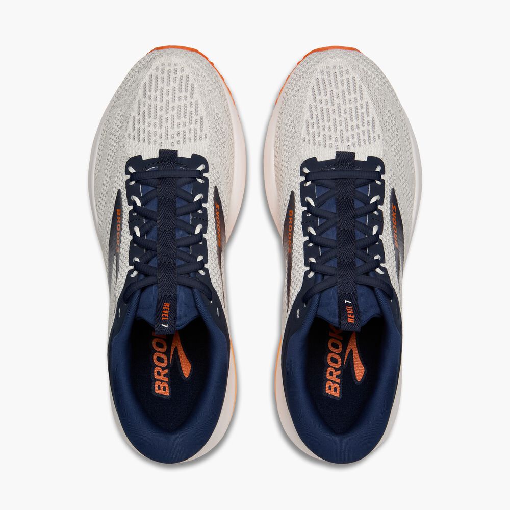 Brooks Revel 7 - Weiß/Peacoat/Orange