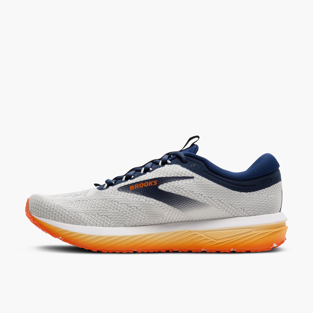 Brooks Revel 7 - Weiß/Peacoat/Orange
