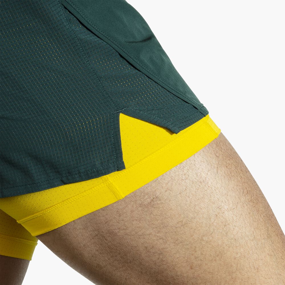 Brooks High Point 5" 2-in-1 Short 2.0 - Carbon/Zitronenchrom