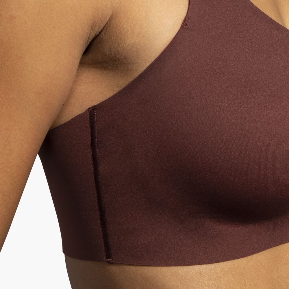 Brooks Zip 2.0 Sports Bra - Run Raisin/Eisblau/Kupfer