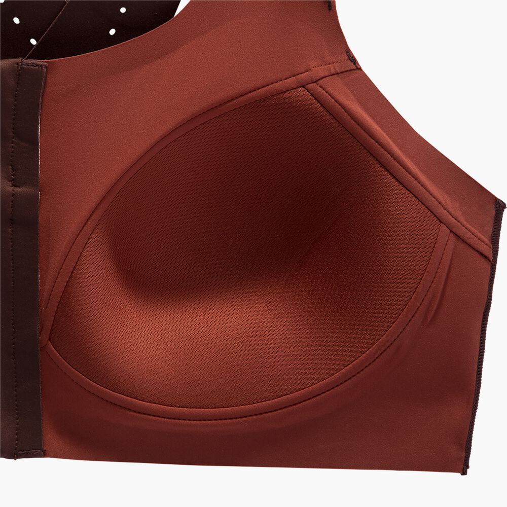 Brooks Zip 2.0 Sports Bra - Run Raisin/Eisblau/Kupfer
