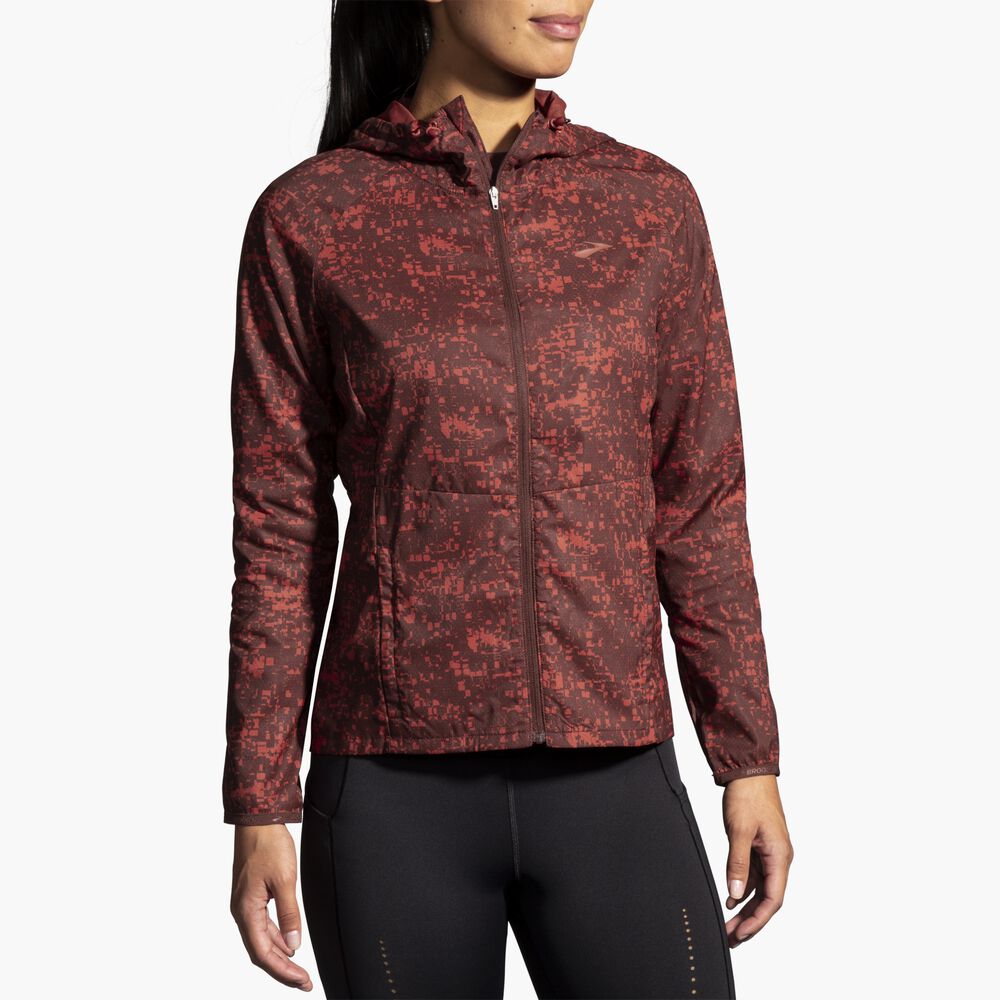 Brooks Canopy Jacket - Run Raisin Glitch Print