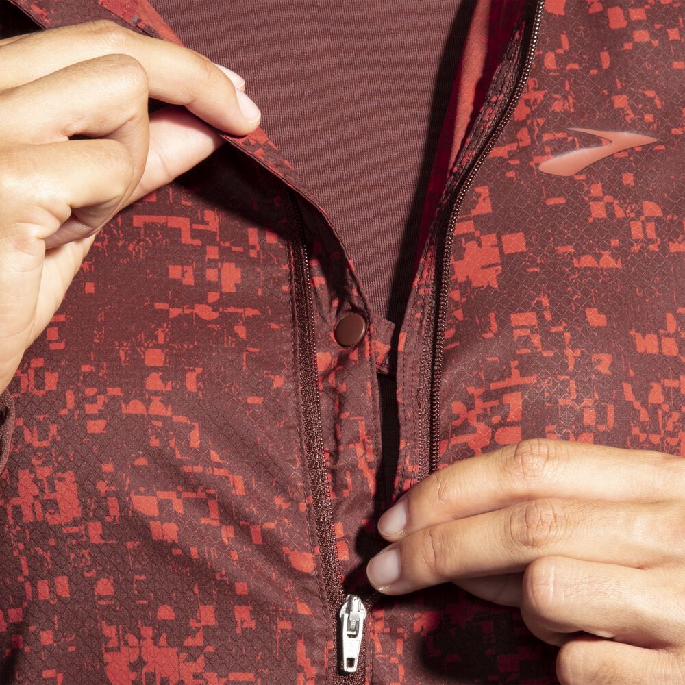 Brooks Canopy Jacket - Run Raisin Glitch Print