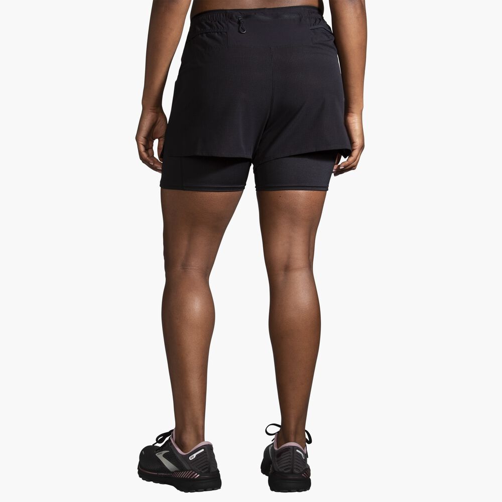 Brooks High Point 3" 2-in-1 Short - Schwarz