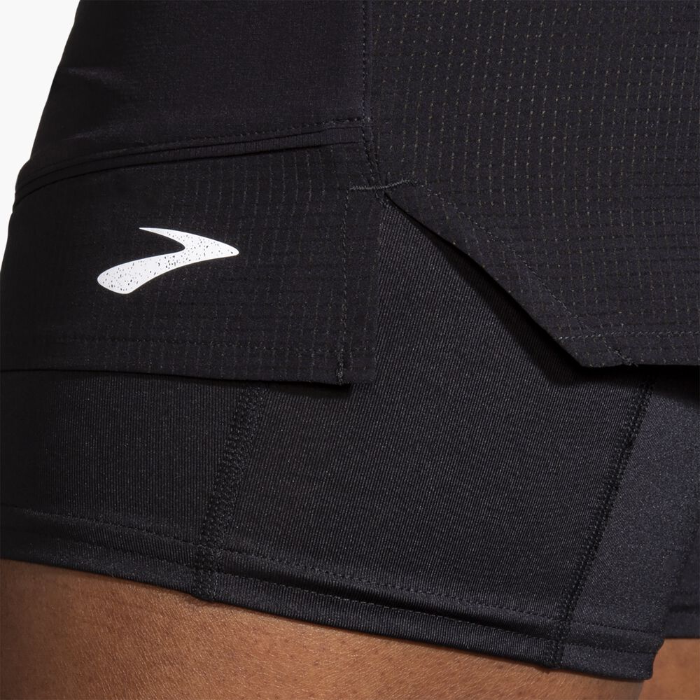 Brooks High Point 3" 2-in-1 Short - Schwarz