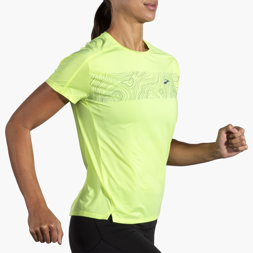 Brooks Sprint Free Short Sleeve 2.0 - Limette/Elevate