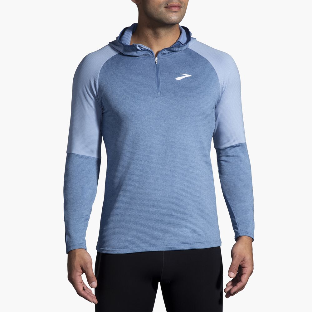 Brooks Notch Thermal Hoodie 2.0 - Heather Dusk/Dawn