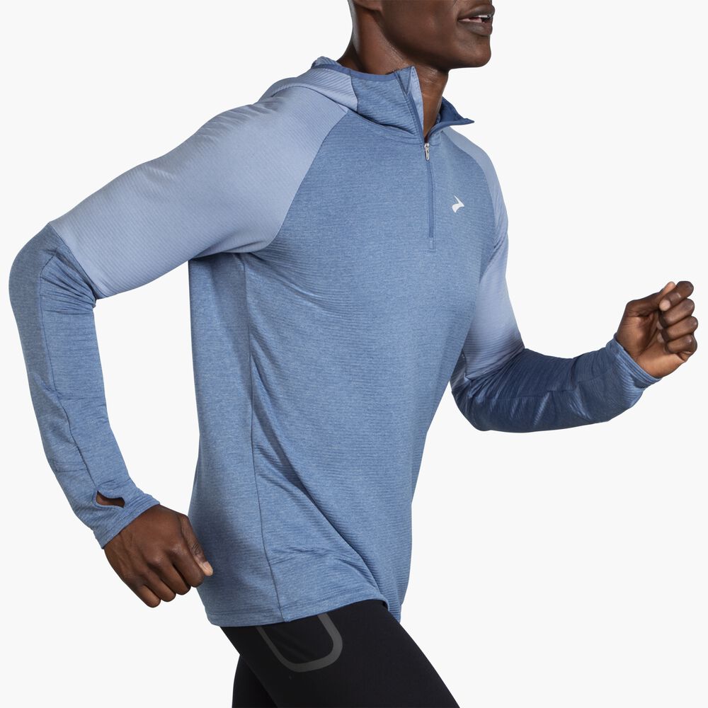 Brooks Notch Thermal Hoodie 2.0 - Heather Dusk/Dawn