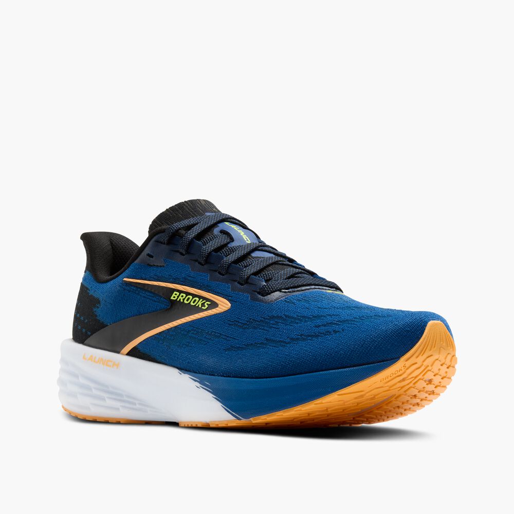 Brooks Launch 11 - Schwarz/Marine Pfingstrose/Orange
