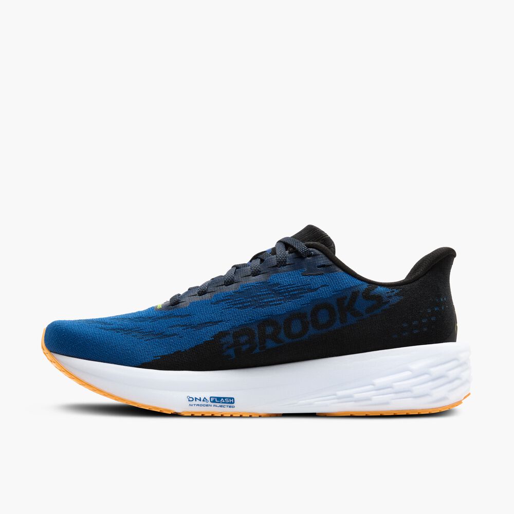 Brooks Launch 11 - Schwarz/Marine Pfingstrose/Orange