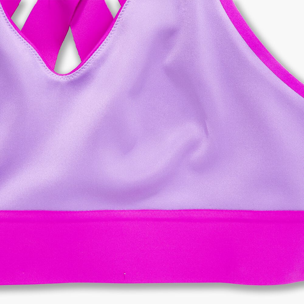 Brooks Interlace Sports Bra - Magenta/Heliotrop