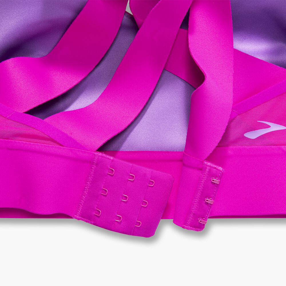 Brooks Interlace Sports Bra - Magenta/Heliotrop