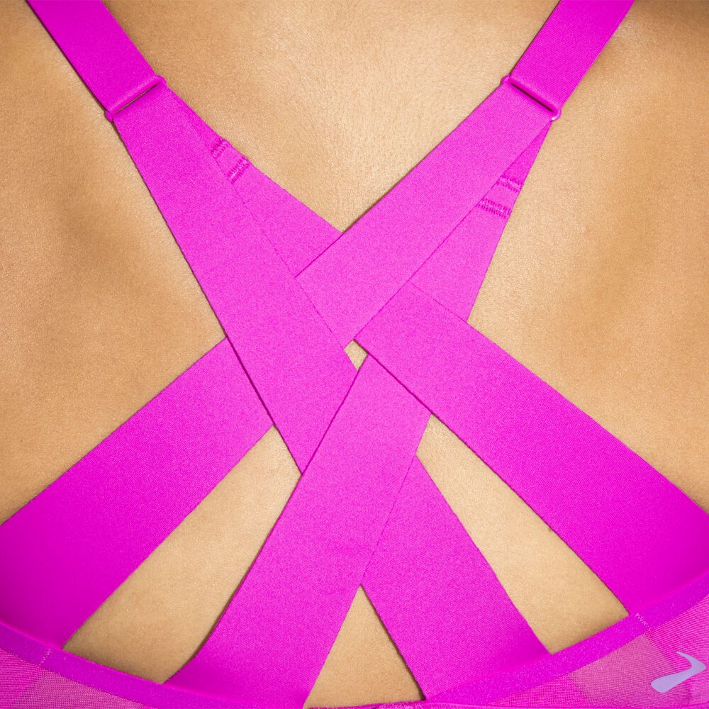 Brooks Interlace Sports Bra - Magenta/Heliotrop