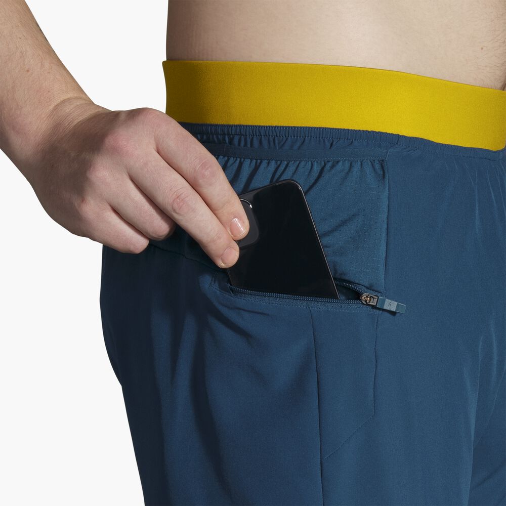 Brooks Sherpa 5" 2-in-1 Short - Indigo Rush/Golden Hour
