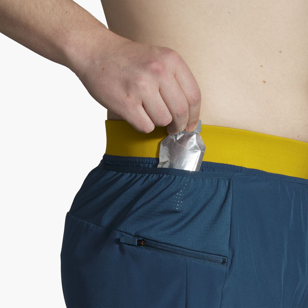 Brooks Sherpa 5" 2-in-1 Short - Indigo Rush/Golden Hour