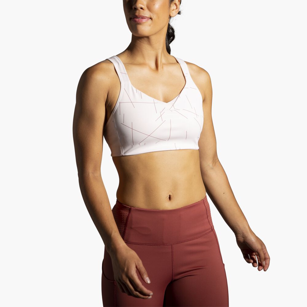 Brooks Convertible Sports Bra - Rosenwasser-Geoprint