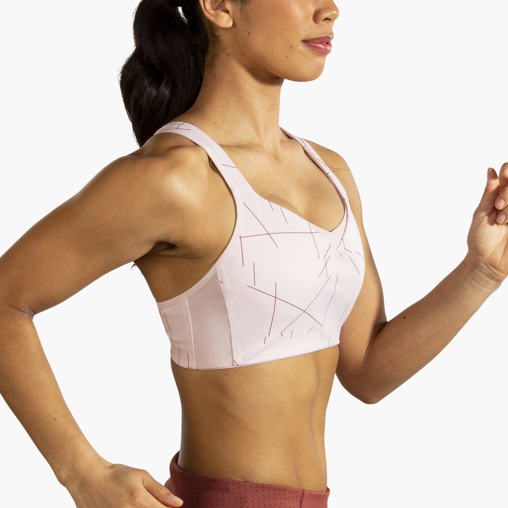 Brooks Convertible Sports Bra - Rosenwasser-Geoprint