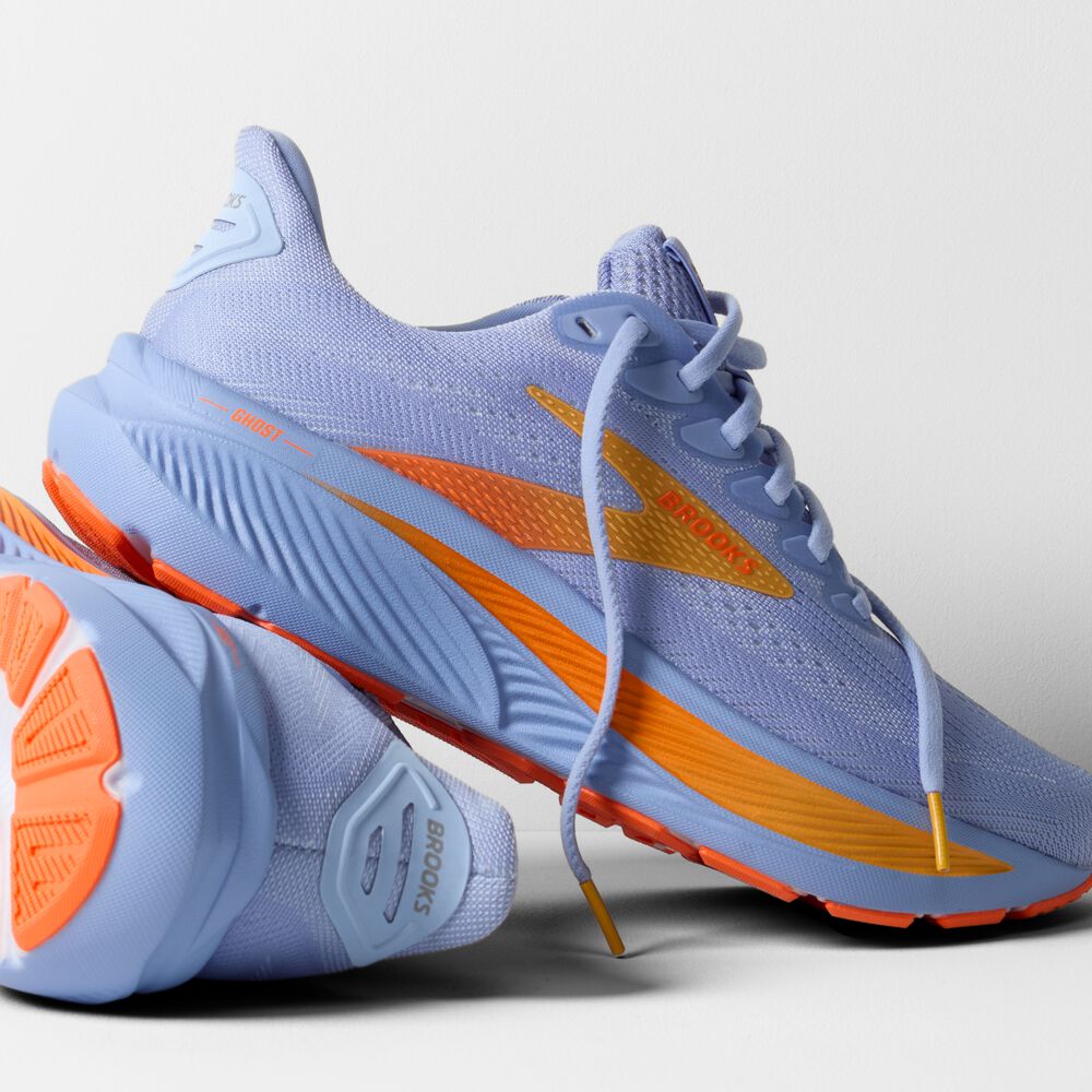 Brooks Ghost 17 - Blaureiher/Weiß/Orange