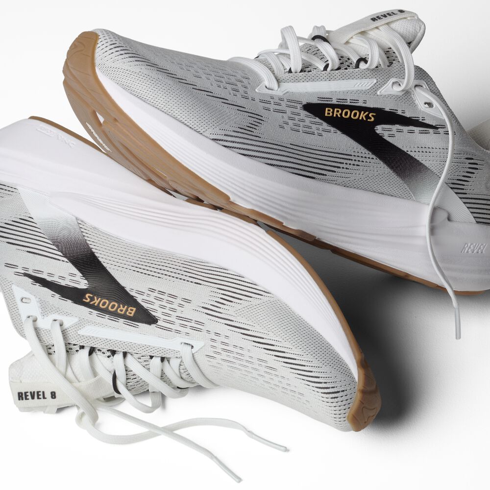Brooks Revel 8 - Weiß/Schwarz/Oak Buff