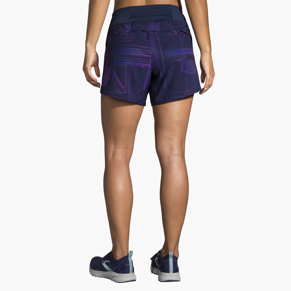 Brooks Chaser 5" Short - Matrix Navy Print
