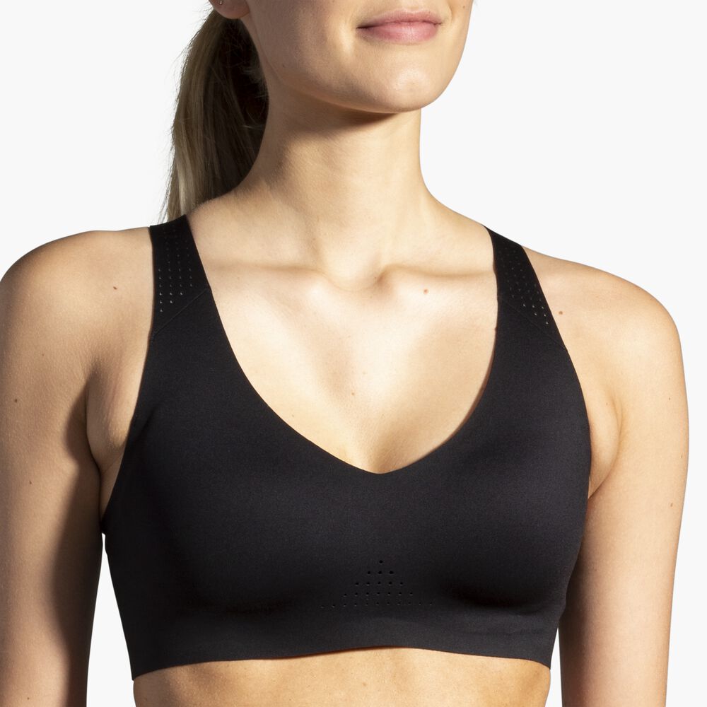 Brooks Dare V Neck Run Bra - Schwarz