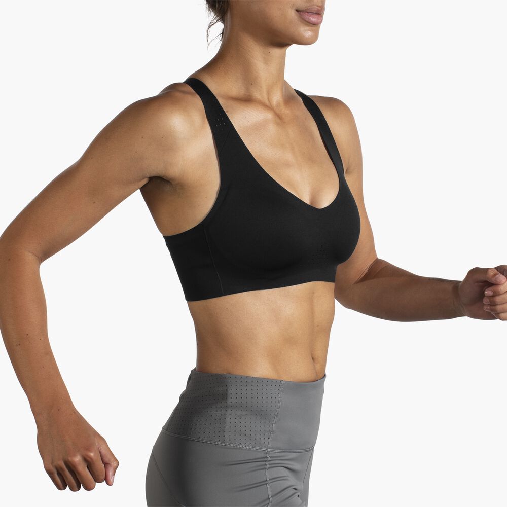 Brooks Dare V Neck Run Bra - Schwarz