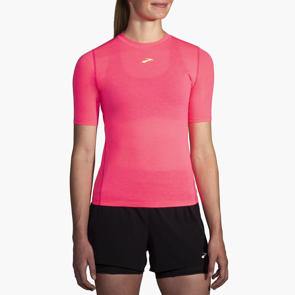 Brooks High Point Short Sleeve - Neo Pink